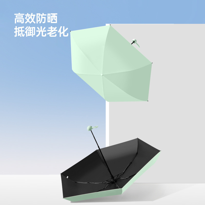 50% de descuento sol y lluvia paraguas de protección solar paraguas de sol UV portátil compacta cápsula sombrilla personalizada