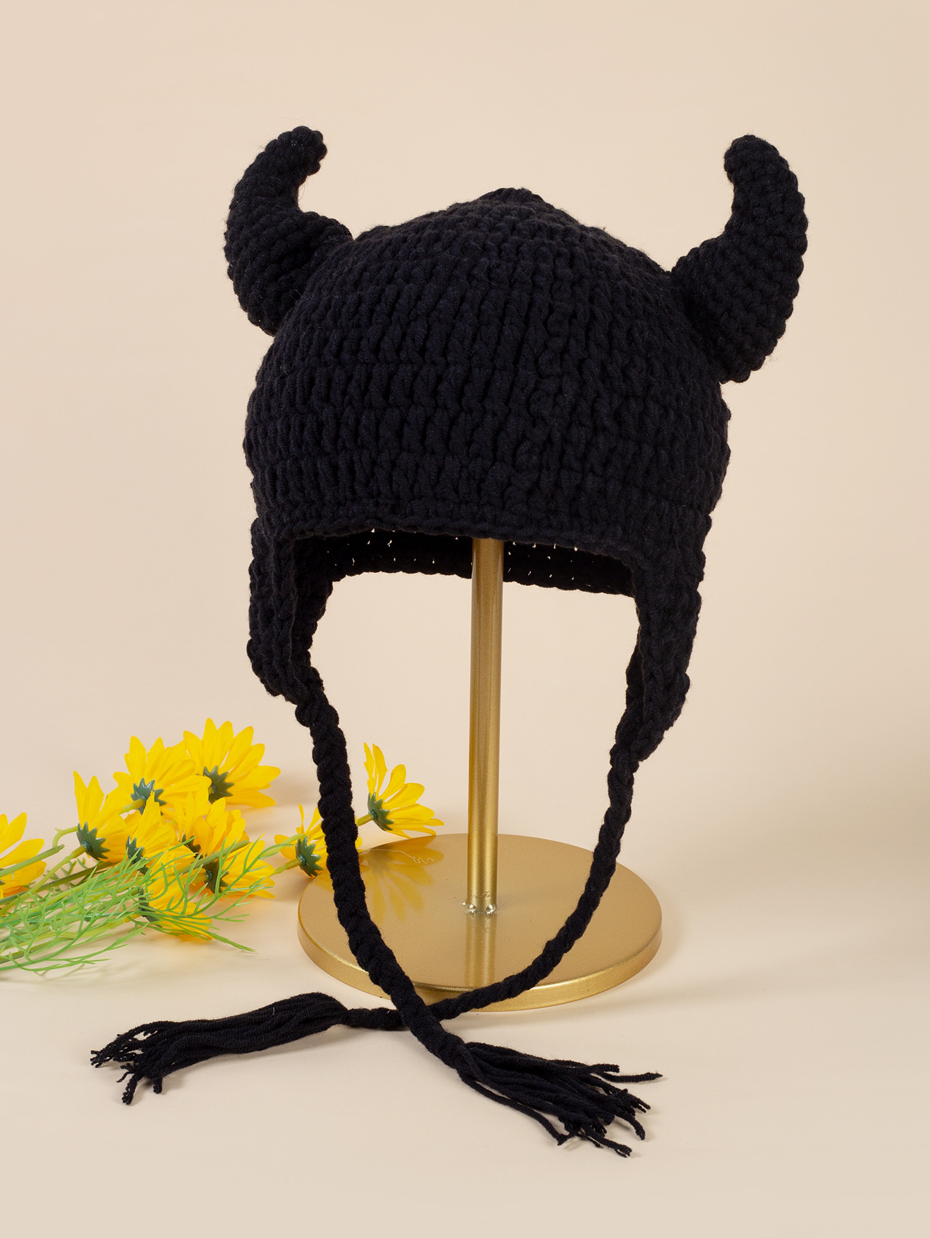 Nischen-handgewebte Hüte sind lustig und witzig, lila, kindliche Dekoration mit Wollmützen, Häkelmützen_voghion.com