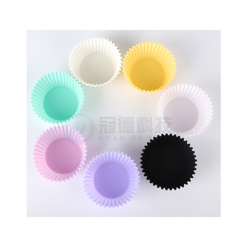 Amazon Cake Mold Silicone Mafen Cup High Temperature Resistant Conventional DIY Baking Round Silicone Cake Mafen Cup