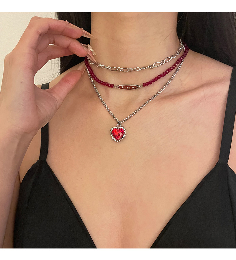 Necklace Classification Vacation Classic Style Heart Shape Alloy Layered Necklaces Wholesale