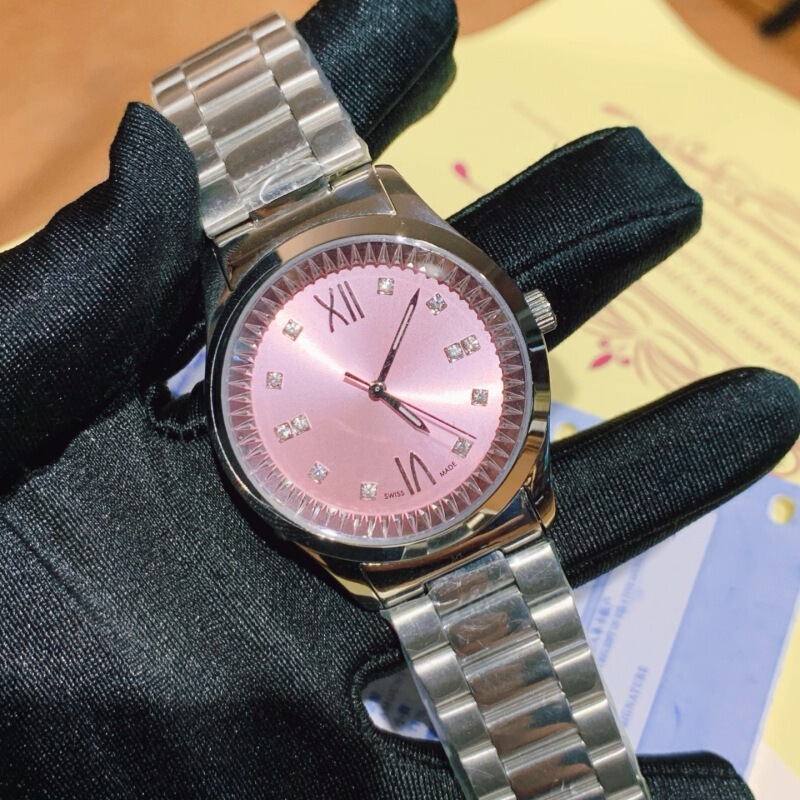 High-Quality Gujia Double g Little Bee Large Dial Women's Quartz Waterproof Steel Strap Fashionable and Versatile 316 Stainless Steel Watch