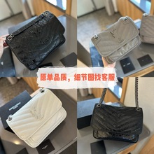 杨树林褶皱流浪包链条邮差包大容量女士单肩斜挎包名百搭2024新款