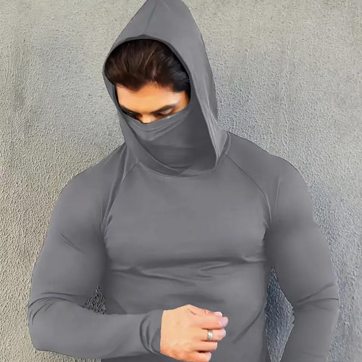 Compra a granel preferencial transfronteriza deportes al aire libre alta velocidad elástica seca manga corta entrenamiento de ciclismo corta gorra de corbata alta apretada