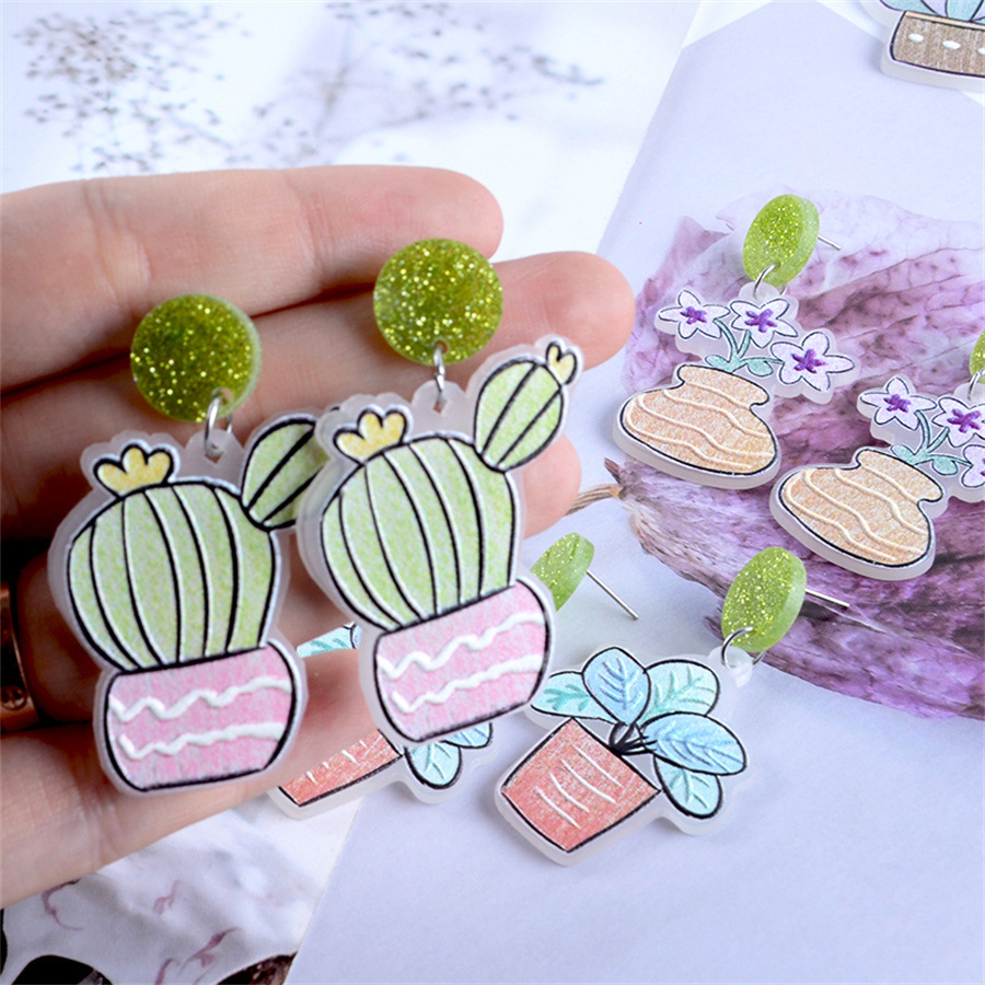 cartoon acrylic cute earrings