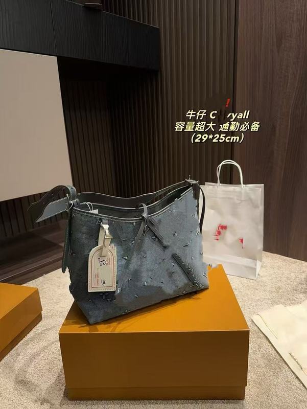 驴家包包印花丹宁托特大容量包包2025新款单肩包女通勤时尚女士|undefined