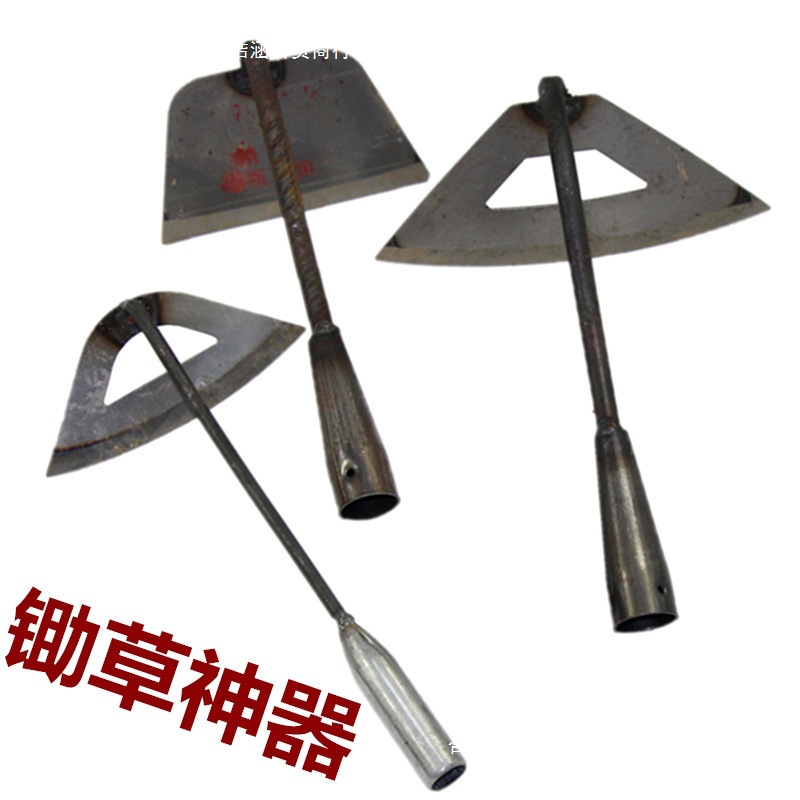 锄头农具种菜两用锄全钢锰钢园艺手握空心小锄头轻巧除草神器