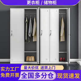 更衣柜员工柜铁皮柜工厂员工鞋柜双开门浴室换衣柜储物柜厂家批发
