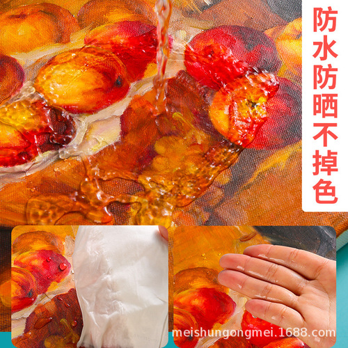 Set of 48 Waterproof Acrylic Paints for Studio Use, Hand-painted Wall Painting 100ml Colorful Drawing Paints