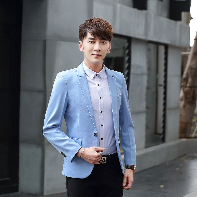 Traje de otoño e invierno de los nuevos hombres traje casual coreano slim fit traje pequeño traje de negocios de los hombres chaqueta de los hombres