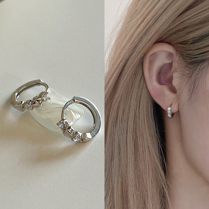 D0157爱心锆石-银色