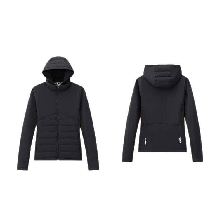 Chaqueta de plumón de ganso LU para invierno, deportiva, corta, cálida, estilo montaña, para correr, yoga, para mujer.
