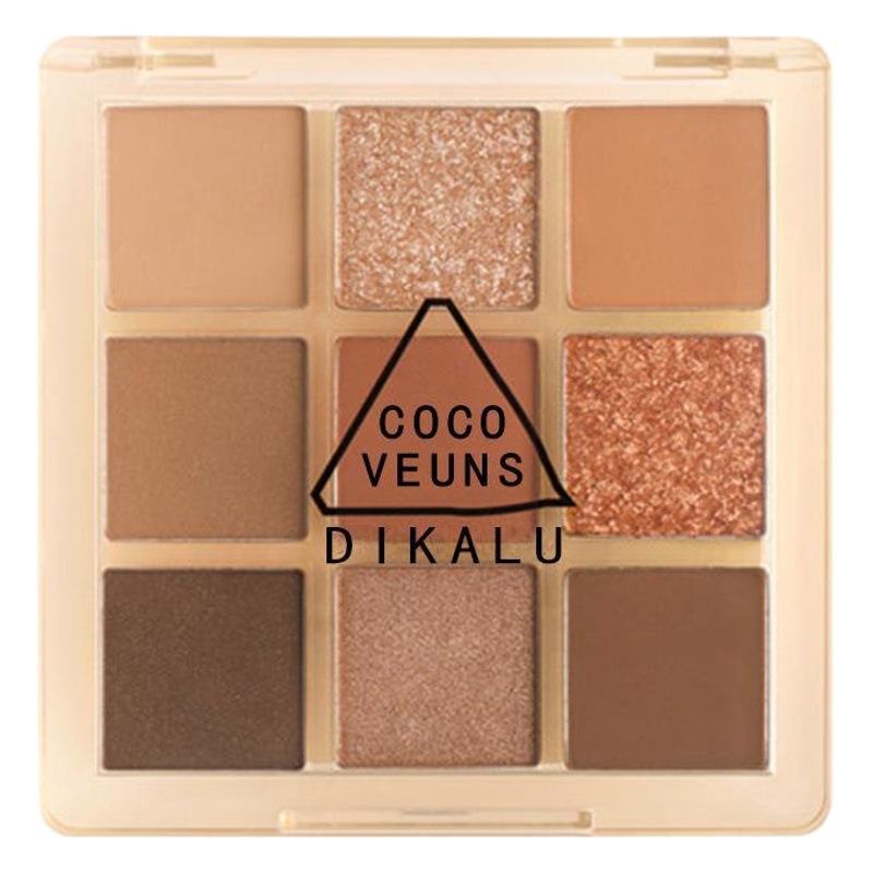 DIKALU nueve colores Sombra de ojos Ciudad fría y cálida placa perlescente mate acrílico transparente nueve rejilla sombra de ojos tierra transfronteriza