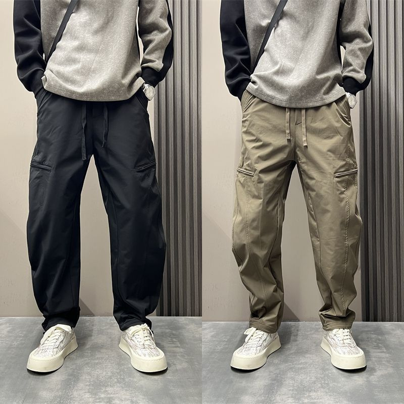 American Style 2026 Autumn and Winter Loose Straight-Leg Harem Pants with Zipper, Workwear Pants for Men, Outdoor Versatile Casual Tapered Pants