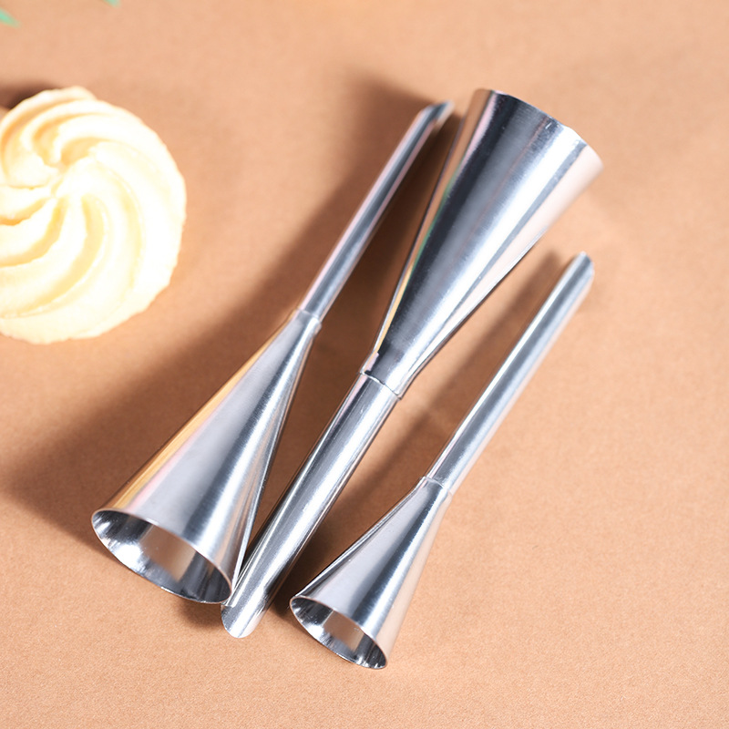 High-quality 304 stainless steel puff cream seamless nozzle squeezing nozzle Hokkaido chiffon stuffing long nozzle