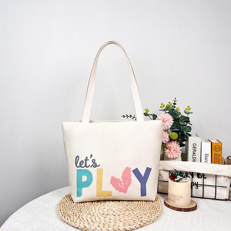 Thickened Canvas Fabric Double-sided Printing All-match Artistic Internet Popular Canvas Bag Tote Bag Large Capacity Shoulder Bag