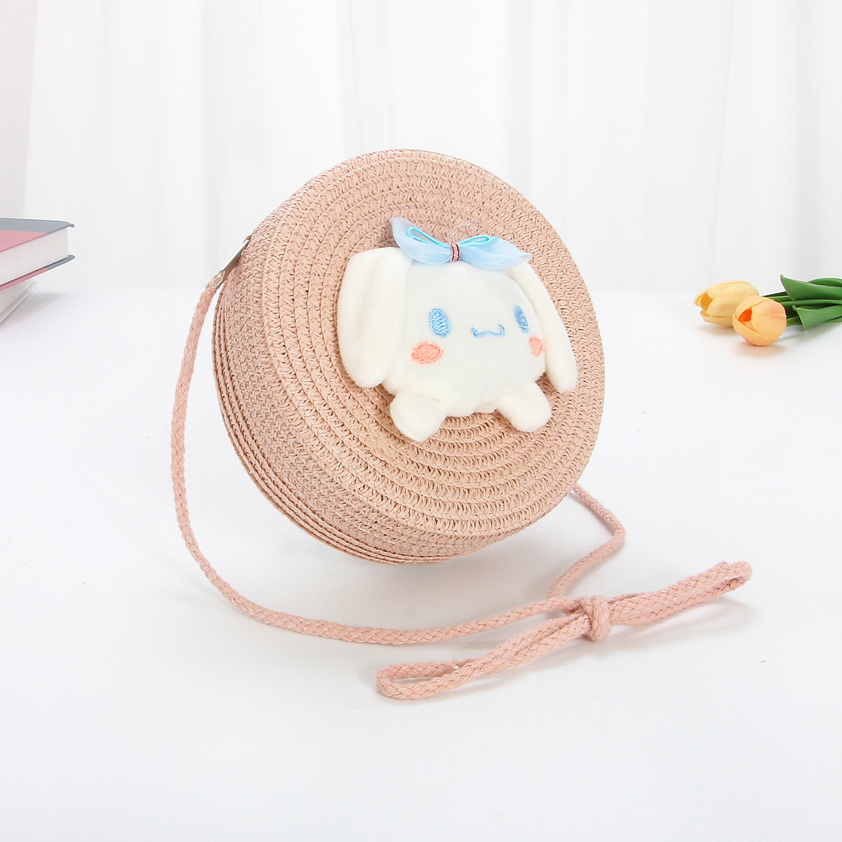 분홍색 둥근 가방 - Xiaobai