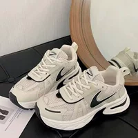 Кроссовки dad women's дышащая сетка, мягкая экокожа, толстая противоскользящая подошва (лето 2024)
