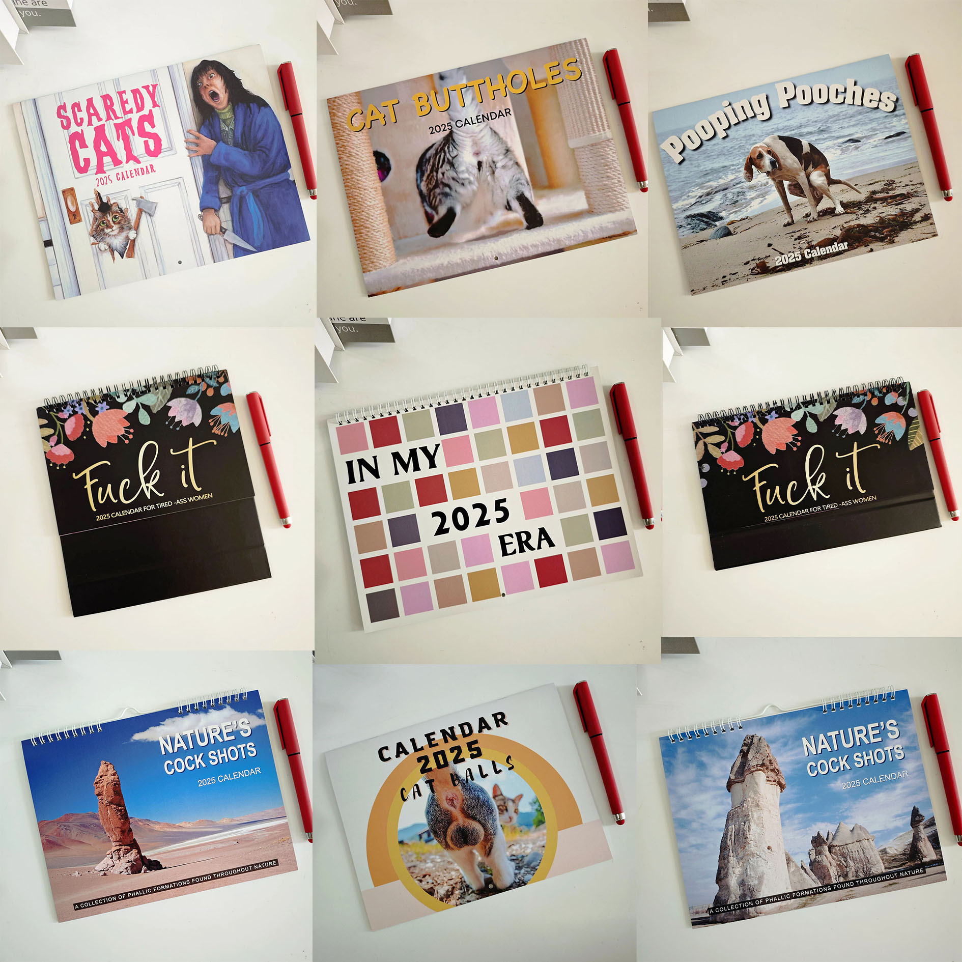 Calendario de Pared Temático de Conciertos de Papel Estucado para Pared y Escritorio