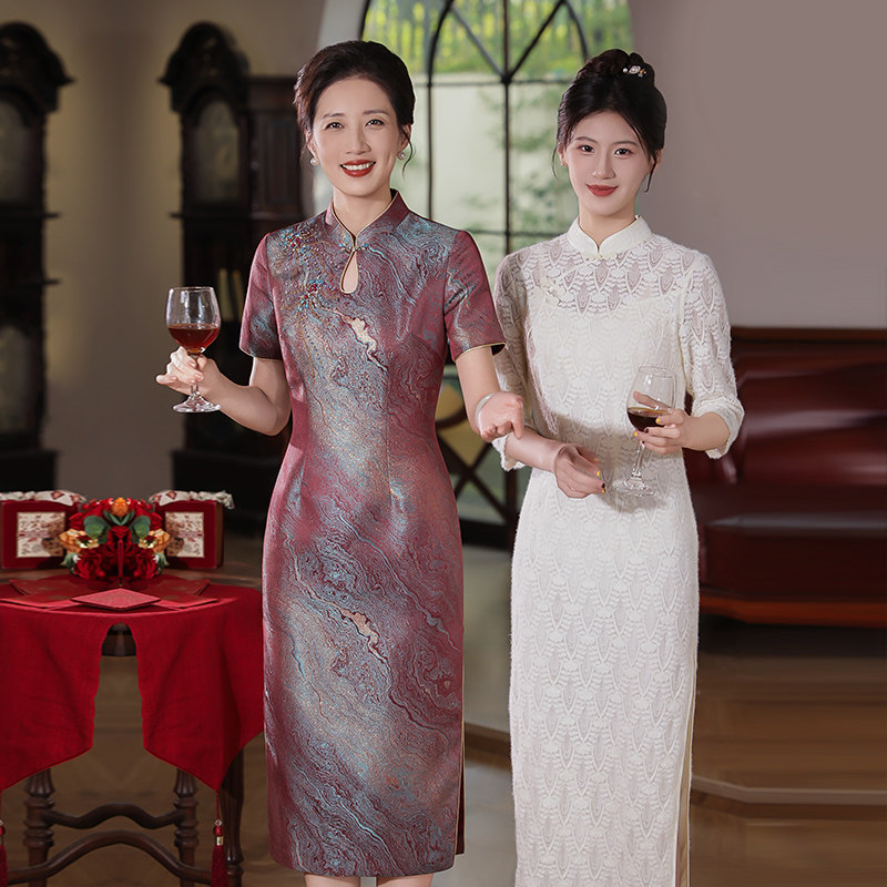 Elegant Wedding Attire for Mother-In-Law, 2026 New Stylish Wedding Dress, High-End Mother's Gown, Young Style