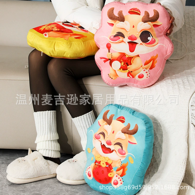 Национальная Мода Новый Год Дракона праздничный трехмерный боковая подушка Подушка Диван милый год дракона талисман Фу Лонг Фортуна Дракон Си Лонг