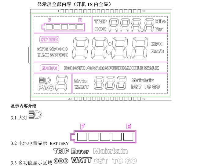 Sw900 Lithium Battery Instrument Display for Mountain Bikes, Scooters, and Electric Vehicles, Waterproof Five-Core 36V48V Cross-Border