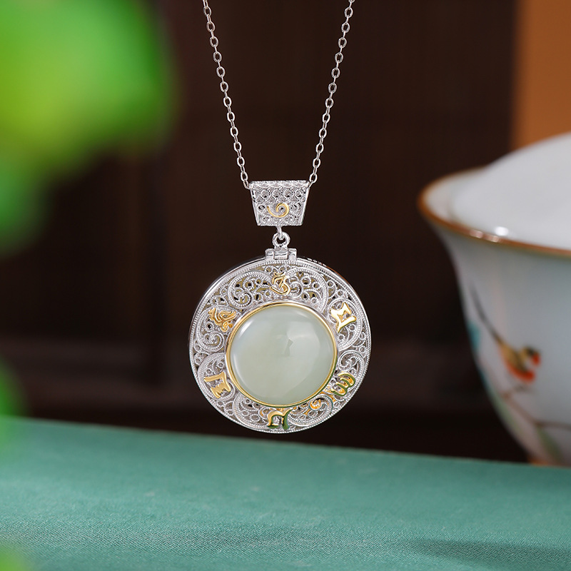Mặt dây chuyền bạc 925 phong cách cổ điển — Mặt dây chuyền đơn (không có dây chuyền)