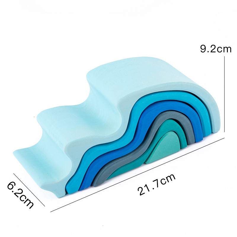 Cuatro elementos de coral casa ola fuego bloques construcción la habitación los niños decoración montaje creativo educación temprana juguetes ins