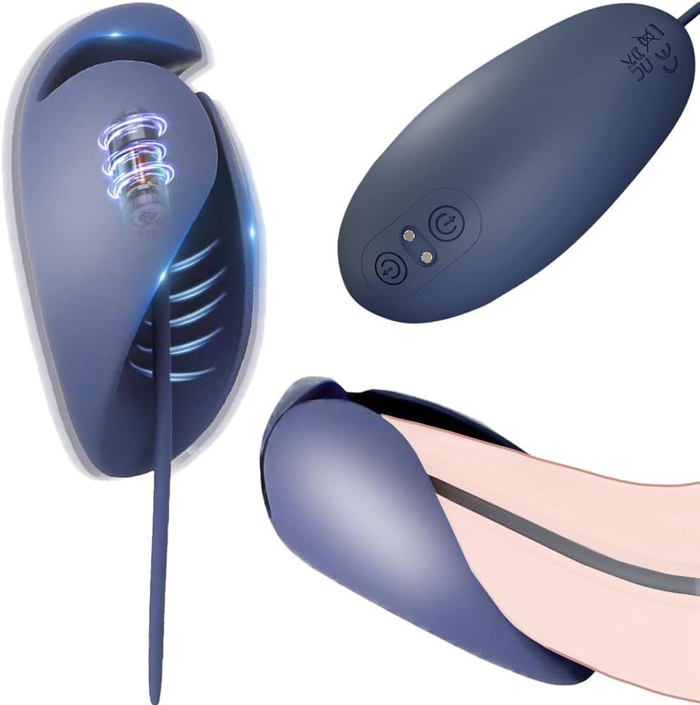 Vibrating Urethral Training Device for Men, Silicone Button-Control Desensitization Toy — detail image 1