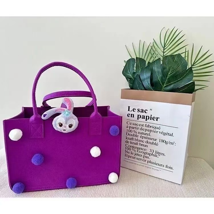 Fabricantes al por mayor en línea sobre rojo bolso de fieltro bolso de mano regalo de dibujos animados bolso de fieltro promoción de apertura bolso de regalo almacenamiento