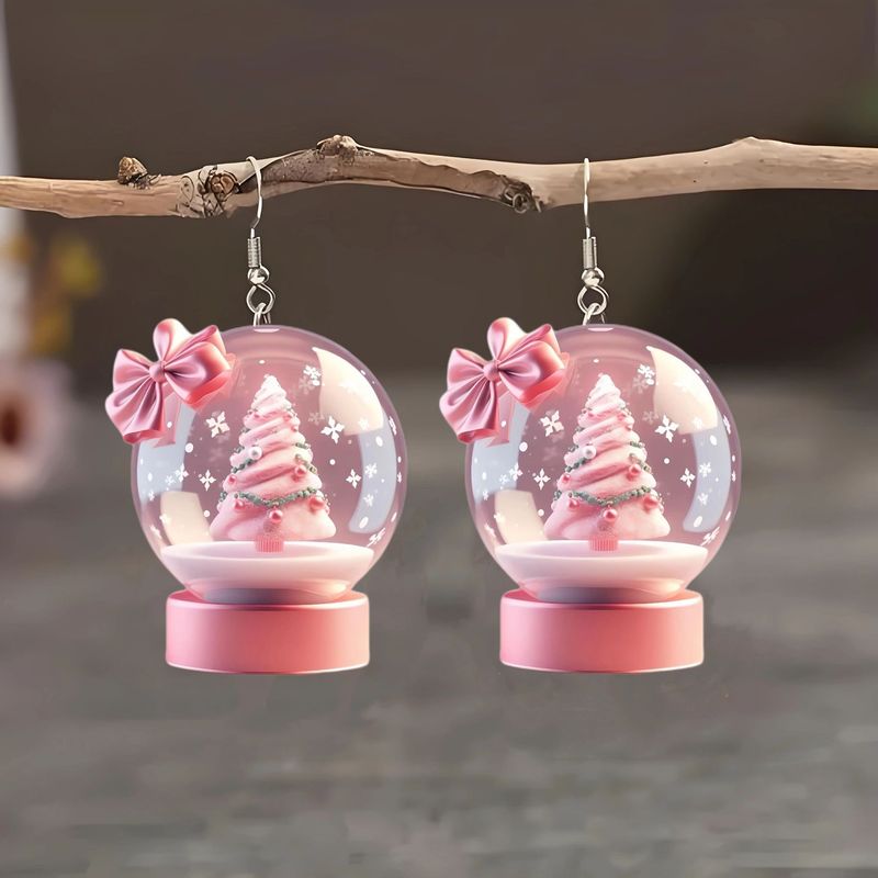 国境を越えたクリスマス恋歌祝日パーティー氷凌花雪花アクリルイヤリングレトロファッション大衆デザインイヤリング|undefined