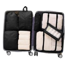 旅行收纳包旅行出差行李箱衣物整理八件套收纳袋简约分隔收纳套装