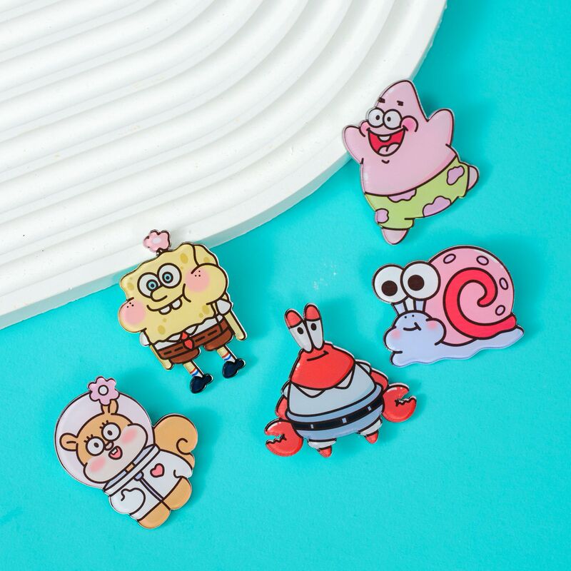 Insかわいいアニメスポンジ赤ちゃんブローチアクリル小プレゼント装飾バッジバッグアクセサリーピンストラップ|undefined