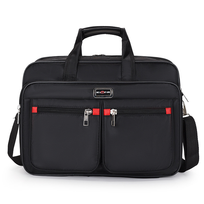 Factory Direct Sales Men's Briefcase Oxford Cloth Laptop Bag Horizontal Portable Business Backpack Cross-Border Supply