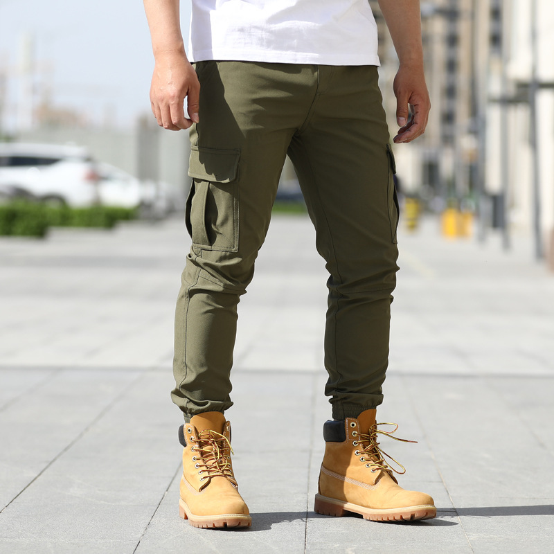 Pantalones cargo para hombre para primavera y otoño, pantalones jogger para hombres jóvenes, pantalones deportivos holgados informales con múltiples bolsillos, pantalones informales con múltiples bolsillos para hombre