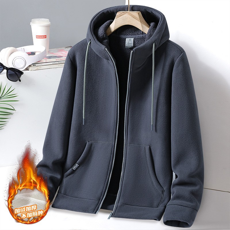 Otoño y invierno con chaqueta de terciopelo y chaqueta de terciopelo para hombres chaqueta de terciopelo australiano chaqueta de cardigan chaqueta de terciopelo para hombres chaqueta de terciopelo con capuchón cálido
