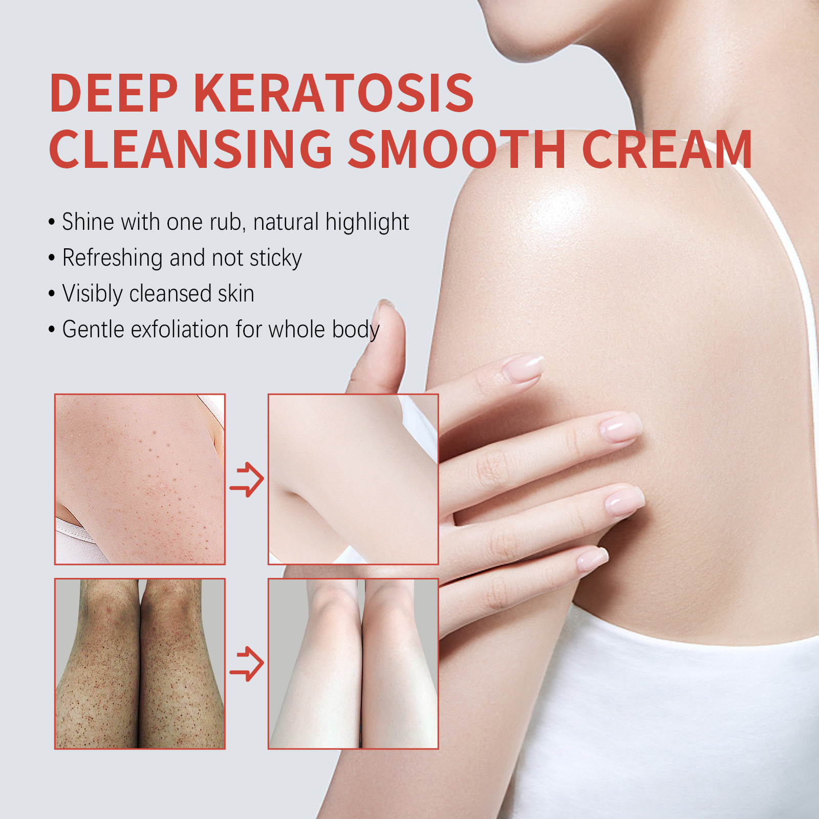 West&Month Keratinizing Cleansing Smoothing Cream Rengör på djupet hudens hörn, minskar aknemärken och skönhet_voghion.com