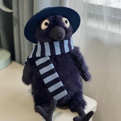 创意仿真黑色乌鸦公仔玩偶 抓娃娃机可爱动物毛绒玩具厂家批发娃