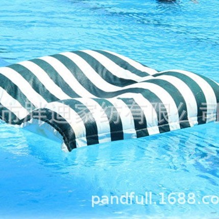 Al Aire Libre rectangular a rayas flotante bolsa cuadrada bolsa de frijoles acostado cama Hotel piscina privada playa flotante perezoso sofá