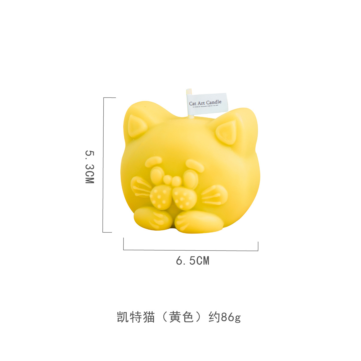 Venta caliente kate en forma de gato vela aromaterapia decoración del hogar regalo de la mano de los niños regalo de cumpleaños al por mayor rojo blanco azul verde