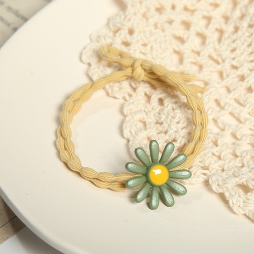 Japanese and Korean fairy internet celebrities flower bead hair tie, simple and versatile, fashionable and high-quality cute girl hair accessories