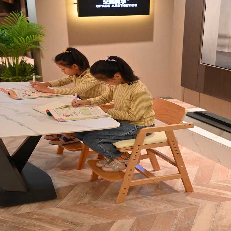 Children's Learning Chair Household Baby Dining Chair Solid Wood Seat Liftable Multifunctional Primary School Student Backrest Writing Chair