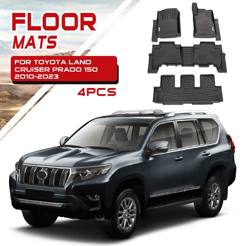 Txinrui es adecuado para Toyota Auto Overbearing Prado Cool Road Ze Auto Alfombrilla de caja trasera impermeable Alfombrilla de pie TPE moldeada por inyección
