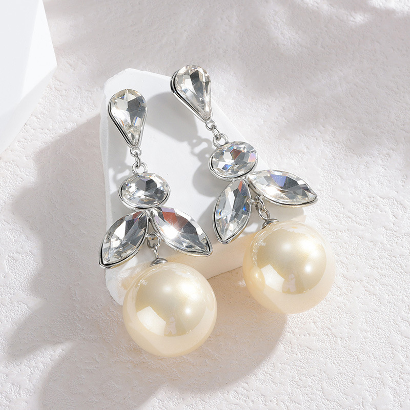 1 Pair Quantity Casual, Daily Occasion 1 Pair Elegant Sweet Pearl 304 Stainless Steel Imitation Pearl Drop Earrings