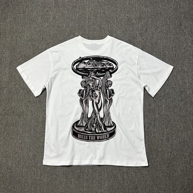 Corteiz verano nuevo diablo isla diversión carta impresión moda marca hombres y mujeres sueltos casual manga corta Camiseta cuello redondo