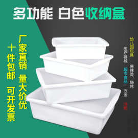 积分换购塑料白色盒子 无盖洗菜洗碗收纳盒子 方盘蔬果沥水筛子