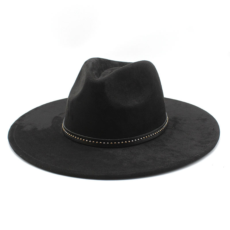 4320g Weight Fedora Hat Hats Type Street Occasion Unisex Vintage Style Ethnic Style Solid Color Flat Eaves Fedora Hat