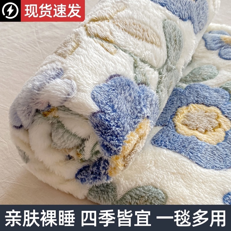 秋冬法兰绒毛毯盖毯毯子卡通沙发毯毛绒床单空调办公室午睡毯被子|undefined
