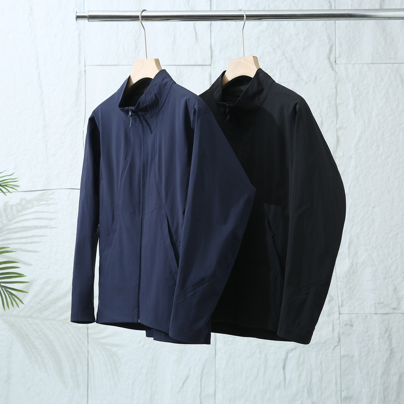 Bird Summer Ultra-thin Men's Business Soft Shell Full Pressure Adhesive Outdoor Sports Collar Business Breathable Skin Jacket