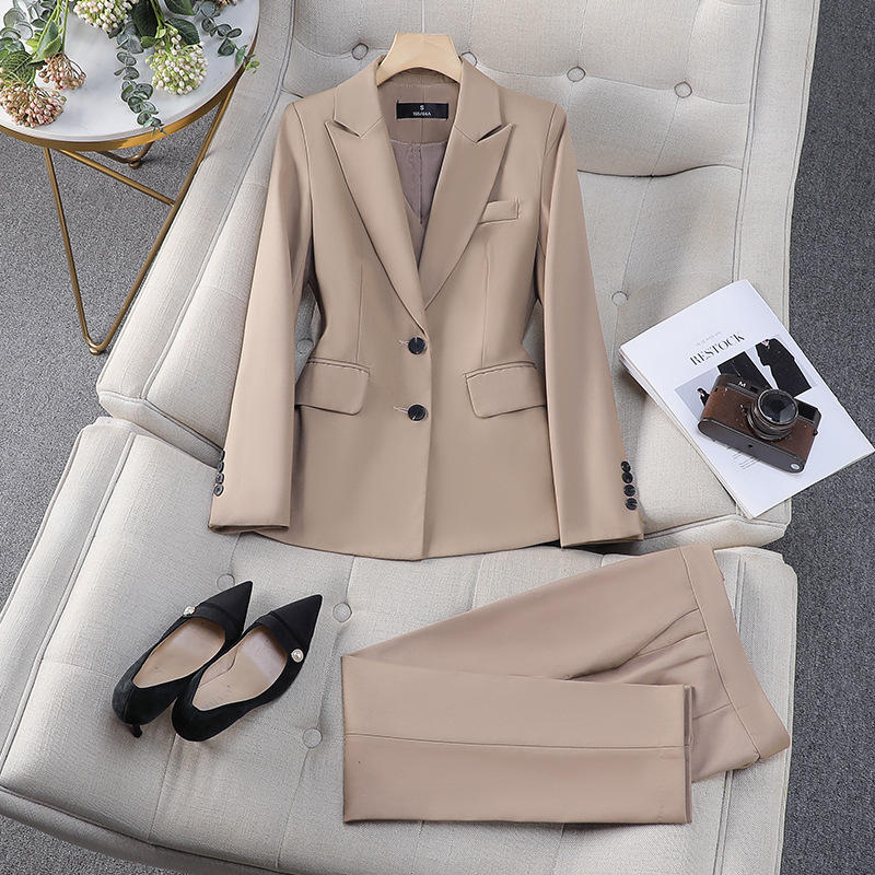 Women's Clothing Pink suit for women Spring and Autumn 2024 new professional suits formal suits temperament work clothes interview small suit jacket_voghion.com
