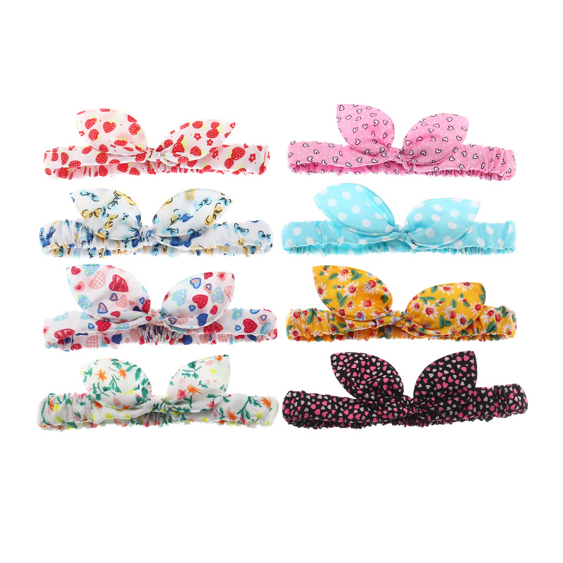 Süße Polka Dots Herzdruck Bogen Kinder Haarband Großhandel Nihaojewelry display picture 6